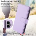 thumbnail image 6 of Wallet Case for iPhone 16, RFID Blocking Flip Cover with 7 Card Slots, Cash Compartment, Magnetic Closure, and Hands-Free Stand, Slim Protective Phone Case with Wrist Strap,Lightpurple, 6 of 6