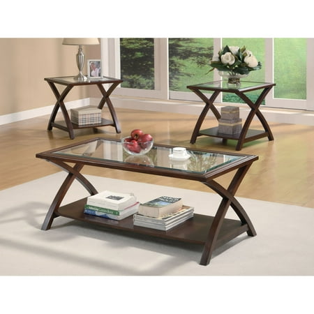 Coaster 3-Piece Table Set, Warm Light Bourbon Finish - Walmart.com Coaster 3-Piece Table Set, Warm Light Bourbon Finish - Walmart.com