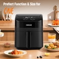 thumbnail image 4 of DEIME Air Fryer 4 Qt, Small Airfryer Digital Space Saving Compact, Bake, Reheat, Roasts for Quick Easy Meals, Mini Compact & Quiet, Nonstick & Dishwasher Safe Basket (Black), 4 of 7