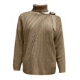 thumbnail image 2 of Vedolay Women's 2023 Sweaters Womens Crew Neck Long Sleeve Pullover Sweater Casual Loose Fall Tops,Khaki M, 2 of 3