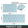 thumbnail image 7 of Light Blue Geometric Quatrefoil Pattern Kitchen Rugs Sets Of 2,Anti Fatigue Kitchen Mat Rugs Non Slip Washable,Decorative Kitchen Floor Mats for Kitchen,Sink,Laundry,17"x30"+17"x47", 7 of 7