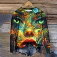 thumbnail image 2 of Moxiu Mardi Gras Sweatshirt Women Funny Carnival Themed Mask Graphic Shirt Orleans Festival Crewneck Pullover Casual Long Sleeve Tops 2025 Green,XL, 2 of 4