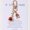 Red E7984 golden door buckle + B2148 + B2923, variant on 1PC Mini Rose Flower Keychain Romantic Alloy Key Chain Ring Bag Backpack Charm Earbud Case Accessories Valentine's Day Women daily uses Gift