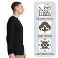 thumbnail image 6 of American Apparel Men's Heavyweight Cotton Long Sleeve T-Shirts, Tee Shirt 100% Cotton Crewneck Tee (Orange, 2XL), 6 of 8