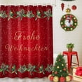 thumbnail image 5 of German Christmas Shower Curtains for Bathroom, Pine Berries Holly Red Frohe Weihnachten Waterproof Fabric Shower Curtain for Bathroom Bathtub Decoration, Machine Washable, 72"x72", 5 of 9