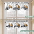 thumbnail image 5 of Black White Truck Fall Tie Up Valance Curtains for Windows, Kitchen Curtains Window Treatments, Pumpkins Thanksgiving Checkered Short Window Shades Valances for Bedroom Bathroom Cafe 42"x12", 5 of 8
