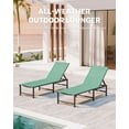thumbnail image 3 of Chaise Lounge Chair Outdoor,Aluminum Patio Lounge Chairs Set of 2,Pool Lounge Chairs with 5 Adjustable Backrest and Headrest Pillows for Outside Beach，Green, 3 of 6