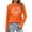 Orange5, variant on Blouse for Women Long Sleeved Printed Round Neck Loose Casual T-shirt,Tops for Women Orange XXXL