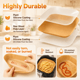 thumbnail image 7 of Morfec 8 inch 150 Pcs Air Fryer Paper Liners, Square Non-Stick Oil Proof Parchment Paper Liner for 5-8 Qt Basket Cooking, 7 of 7