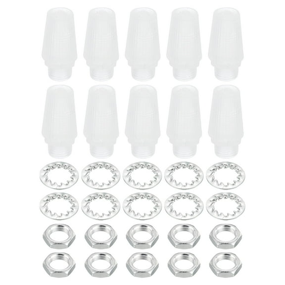 Uxcell Lighting Cord Grips Connector,Carbon Steel Light Cable Glands,10pack,Clear