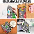 thumbnail image 4 of Funny Zebra Kitchen Tea Towels Set of 1 Absorbent Hand Dish Towels, Colorful Easter Eggs Dishcloths Lint-Free 18x28 Inch Fast Drying for Cooking Baking Home Clean, 4 of 7