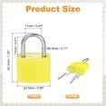 thumbnail image 2 of Uxcell Padlock with Keys, (Yellow) (1 Pcs), Zinc Alloy Shackle Waterproof Rustproof Keyed Locks with Brass Lock Cylinder, Suit for - Storage Unit/Luggage/Garages/Fence/Gym Locker, 2 of 7