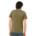 thumbnail image 4 of BELLA + CANVAS Triblend T-Shirt for Men, Short Sleeve Crew Neck Modarn Fit Tee, Olive, XL, 4 of 4