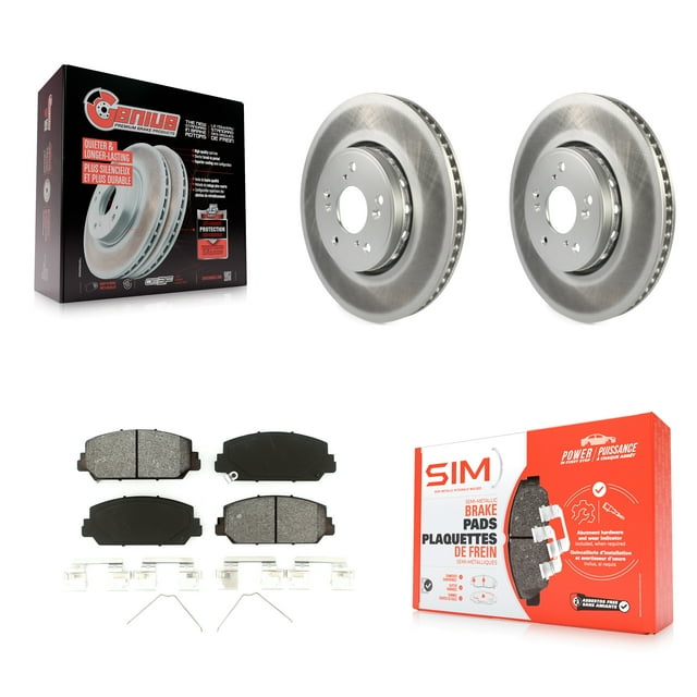 Transit Auto Front Coated Disc Brake Rotors and Semi-Metallic Pads Kit for Car Acura RDX ILX KGS-100479