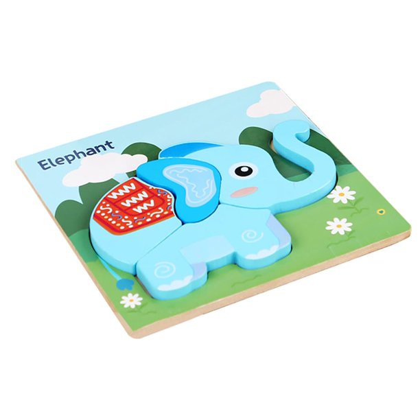 Rompecabezas Con Forma De Elefante Rompecabezas De Madera Para