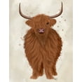 thumbnail image 2 of Fab Funky 12x14 White Modern Wood Framed Museum Art Print Titled - Highland Cow 1, Full, 2 of 4