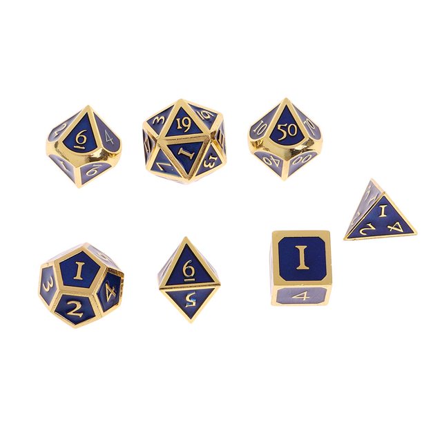 Juego de Dados Poliédricos Zulema de 7 Piezas D8 D10 D12 D20 para Juego de Rol D&D RPG