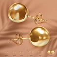 thumbnail image 3 of Pori Jewelers Premium 14K Gold Ball Stud Earrings-Women, 3 of 6
