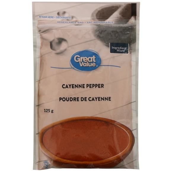 Poivre de Cayenne moulu Great Value 125&nbsp;g