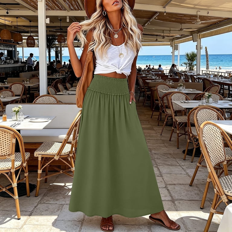 beach skirts dresses Wutalume Maxi for Women Flowy Vintage 90s Prom Formal AVAILABLE DATE: 8-2026 Color:light blue Discover the Chiara maxi