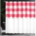 thumbnail image 3 of Ambesonne Gingham Shower Curtain, Squares Lines Pattern Art, 69"Wx70"L, Dark Pink White, 3 of 4