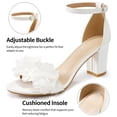 thumbnail image 3 of Ecetana Womens High Heel Sandals Open Toe Ankle Strap Chunky Heel Dress Shoes for Wedding Party, 3 of 7