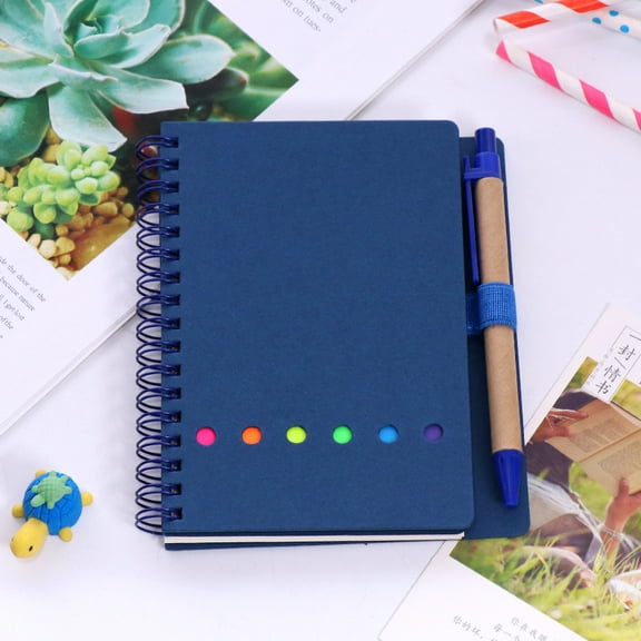 Blue Notebook with Pen,Office/School Supplies Bulk Inspirational Journals Notepads,Employee Appreciation Gifts,Small Notebooks for Students Teachers Women Men Work & Note