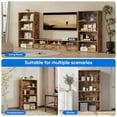 thumbnail image 3 of EDX 4 Tier Bookcase Storage, 42 Inch Large Tall Floor Standing Open Bookshelf for Home Office, Living Room, and Bedroom, Rustic Brown, 3 of 6
