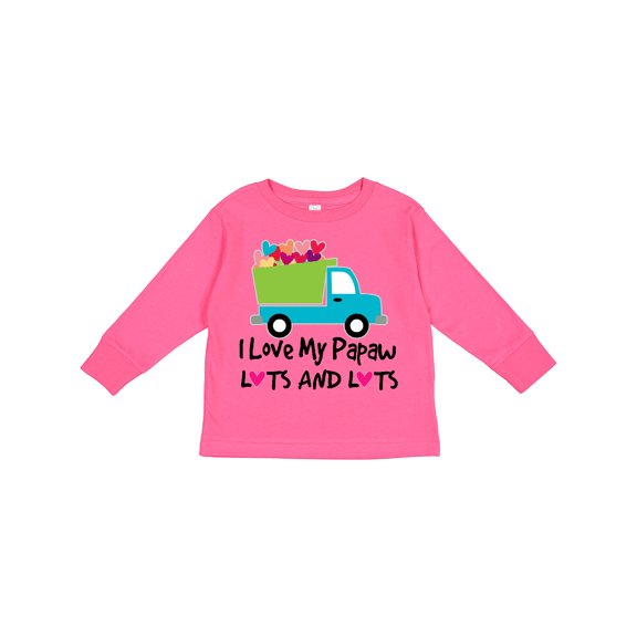 Inktastic I Love My Papaw Grandchild Boys Long Sleeve Toddler T-Shirt