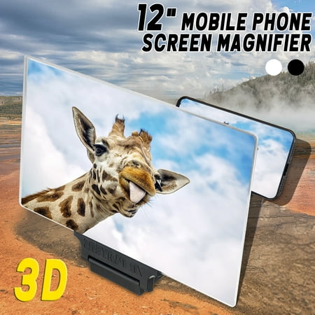 12'' 3D Folding Phone Screen Magnifier Eyes Protection Freehand Display HD Screen Amplifier Stand Bracket Enlarged Expander For  All Mobile