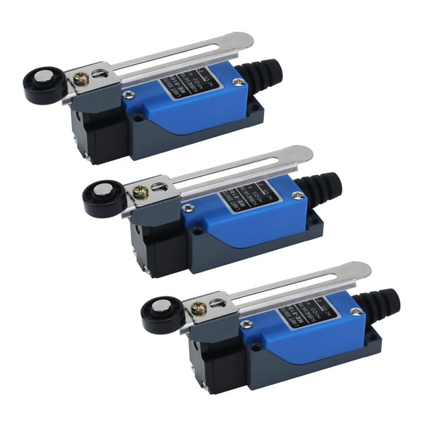 GFDYREE 3Pack AC250V 5A ME8108 Momentary Roller Lever Arm Limit