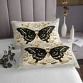 thumbnail image 3 of Manfei Pearl Print Butterfly Bedspread Sets King Size, Chic White Floral Bed Quilt, Watercolor Marble Bed Cover, Microfiber Bedroom Decoration, 3-Piece, 3 of 6