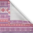 thumbnail image 4 of Ambesonne Nordic Valance Pack of 2, Geometric Snow December, 54"X18", Lilac Dark Coral White, 4 of 5