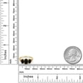 thumbnail image 6 of Gem Stone King 1.52 Cttw 10K Yellow Gold Oval Black Onyx and Diamond Accent 3-Stone Engagement Ring | Three Stone Wedding Anniversary Promise Ring for Women | Size 5,6,7,8,9, 6 of 6