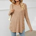 thumbnail image 5 of Usmixi Winter Sweater for Women Knitted Pullover Tops for Women Loose Casual Round Neck Thin Lightweight Sweater Tunic Casual Solid Sweater Fall Long Sleeve Tops 2023, 5 of 7