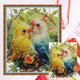 thumbnail image 1 of Hilo Algodón Ecológico Bordado Parcial Punto Cruz Loro Contado 14 Quilates 37x47cm, 1 of 9