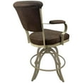 thumbnail image 2 of Tobias Designs Miami 30"H  Fabric & Metal Bar Stools on A Base in Beige, 2 of 2
