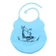 thumbnail image 2 of Baberos ajustables de silicona impermeable para bebés y niños pequeños con Jirafa_Azul, 2 of 7