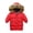 Red, variant on Esaierr Girls Boys Solid Colors Hooded Tops Cotton Coat for Baby Kids Sweater Neck down Cotton Jacket1-10Y Mid-Length Winter Cotton Outerwear with Pocket Cotton Jacket