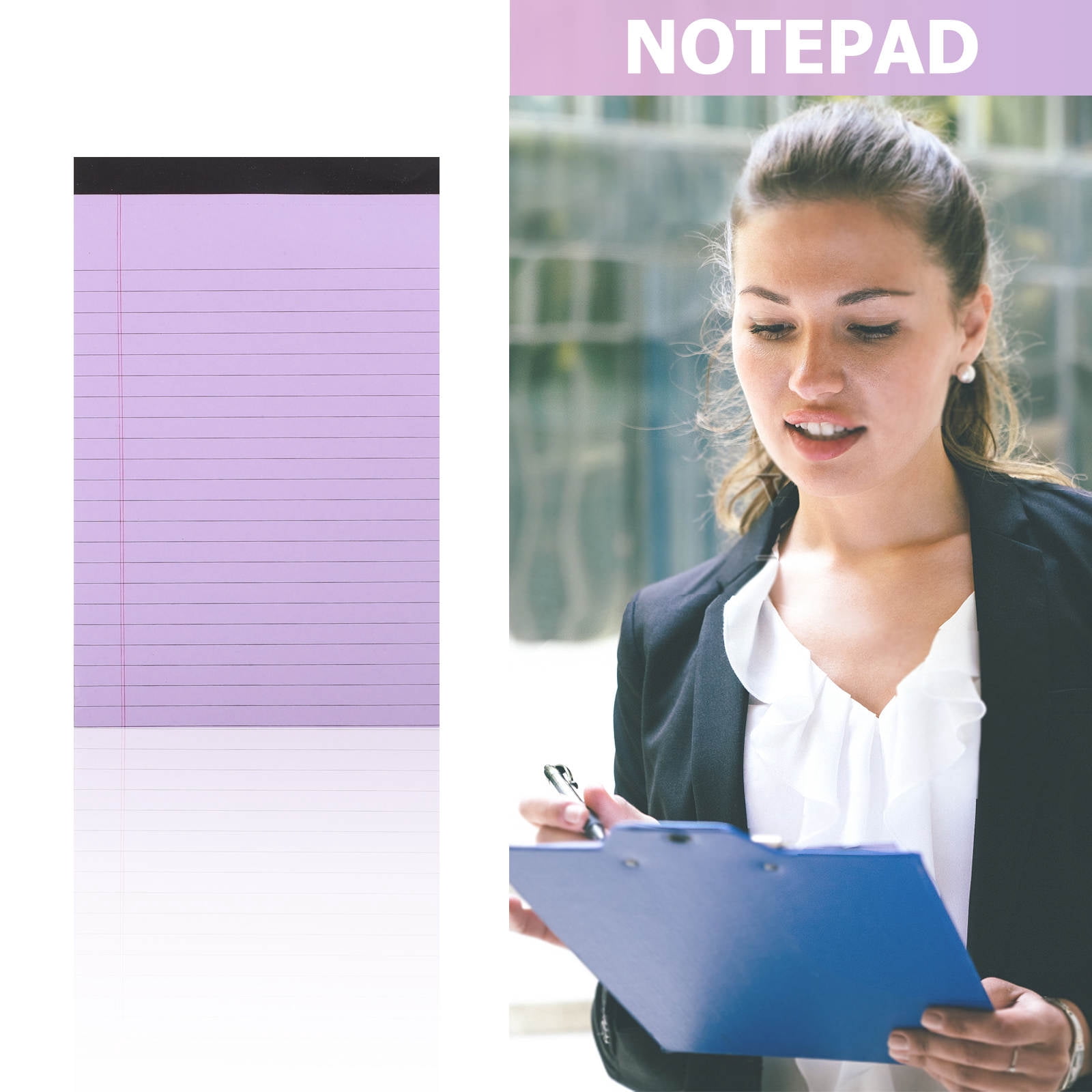 HEMOTON Hemoton 4Pcs Lined Legal Pad for Office Tearable A5 Memo Pad Multi Function Notebook Office Supplies