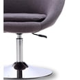 thumbnail image 6 of Hopper Grey and Polished Chrome Twill Adjustable Height Chair (Set of 2), 6 of 8