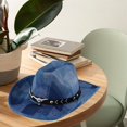 thumbnail image 7 of Slccxzc Polyester Wide Brim Cowboy Hat Adult Adjustable Outdoor Sun Hat, 7 of 7