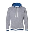 thumbnail image 2 of J. America Peppered Fleece Lapover Hooded Sweatshirt, 2 of 3
