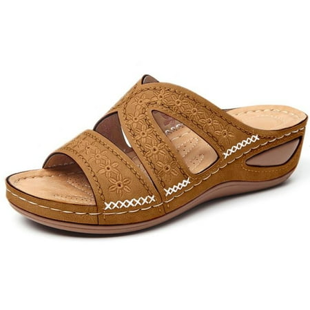 

Gecorid slippers Women Walking Slippers Non Slip Wedge Slide Platform Sandals