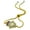 Yellow Gold-Tone, variant on Stainless Steel Multi-Color CZ Hamsa Adjustable Snake Chain Bracelet - Yellow Gold-Tone