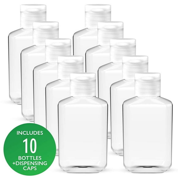 Dvkptbk 60ml Bottle 60ml Transparent Octagonal Clamshell Plastic Bottle Home & Garden