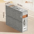thumbnail image 4 of Organizadores de sábanas ZenStorage para armario de ropa blanca, paquete de 6, color gris, 4 of 7