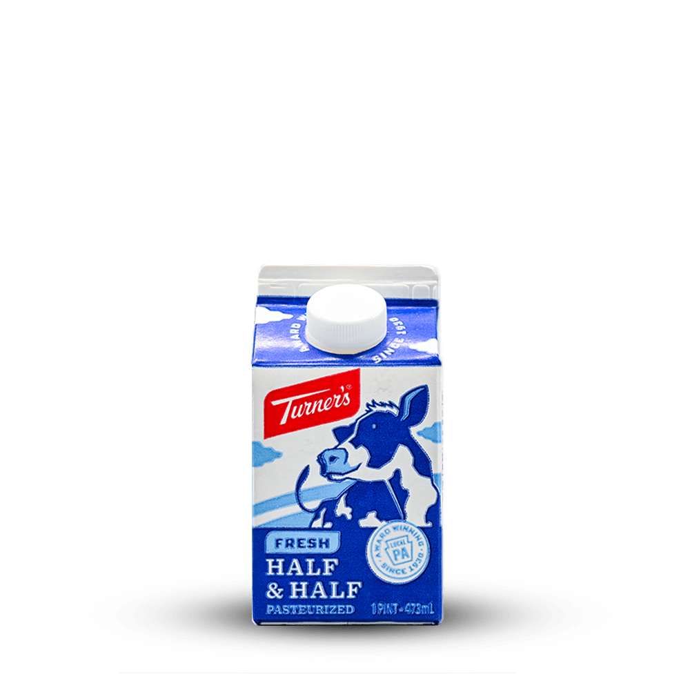 Turner Dairy Pure Half & Half, 1 Pint