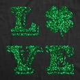thumbnail image 2 of Womens Love Clover Glitter T Shirt Cute Saint Patrick's Day Parade 4 Leaf Graphic Novelty Tee for Ladies Womens Graphic Tees, 2 of 7