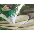 thumbnail image 4 of Ambesonne Sloth Quilted Bedspread Set 3 Pcs, Cartoon Mammal Jungle, Queen Size, Chocolate Green Ivory, 4 of 5